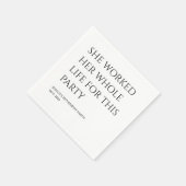 Personalisiertes Minimal-Party für den weißen Sonn Serviette (Ecke)