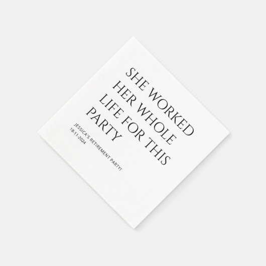 Personalisiertes Minimal-Party für den weißen Sonn Serviette (Ecke)