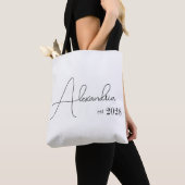 Personalisiertes Minimal Schwarz und Weiß Tasche (Von Nahem)