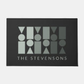 Personalisiertes minimales graues geometrisches De Fußmatte (Vorderseite)