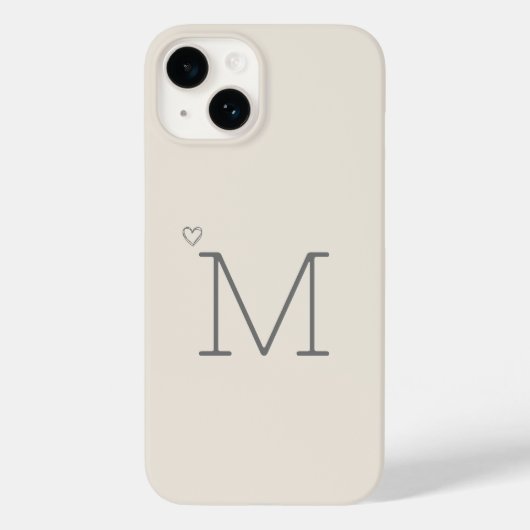 Personalisiertes Minimales Initial Case-Mate iPhone Hülle (Rückseite)