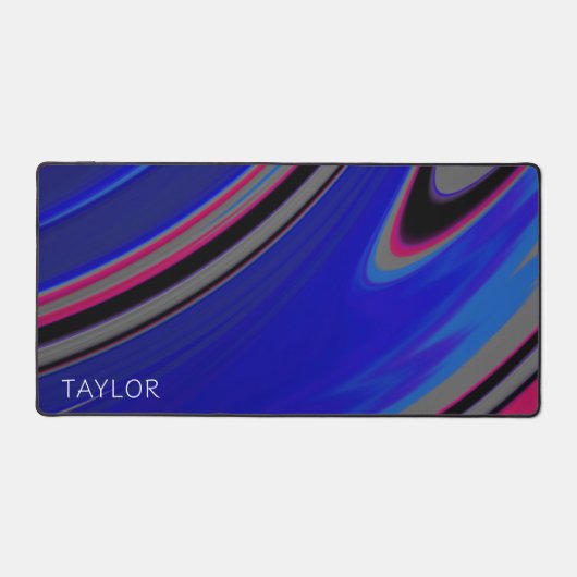 Personalisiertes Minimalistisches Abstraktes blaue Schreibtischunterlage (Vorderseite)