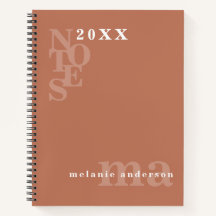Personalisiertes Minimalistisches Boho-Notebook