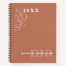 Personalisiertes Minimalistisches Boho-Notebook Notizblock