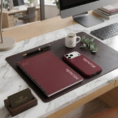Personalisiertes minimalistisches Burgund- und Ros Notizblock