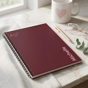 Personalisiertes minimalistisches Burgund- und Ros Notizblock