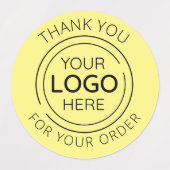 Personalisiertes Minimalistisches Dankeschön Logo Etiketten (Design 2)