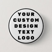 Personalisiertes Minimalistisches Design-Text-Logo Button (Vorderseite)
