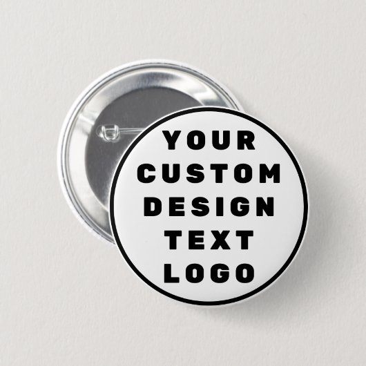 Personalisiertes Minimalistisches Design-Text-Logo Button (Vorne & Hinten)