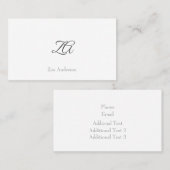 Personalisiertes Minimalistisches Design Weißer Hi Visitenkarte (Vorne/Hinten)