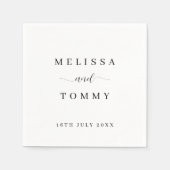 Personalisiertes Minimalistisches Einfaches Design Serviette (Vorderseite)