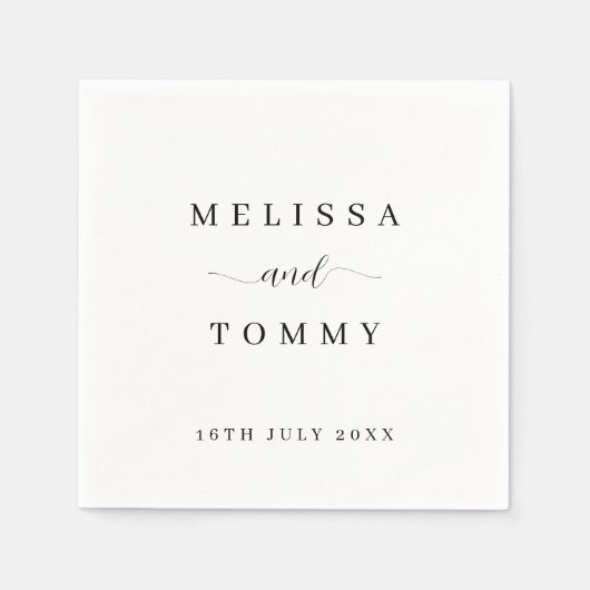 Personalisiertes Minimalistisches Einfaches Design Serviette (Vorderseite)