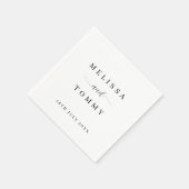 Personalisiertes Minimalistisches Einfaches Design Serviette (Ecke)