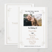 Personalisiertes Minimalistisches Foto Einladung (Vorne/Hinten)