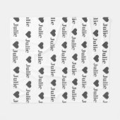 Personalisiertes Minimalistisches Herzblanket Fleecedecke (Vorderseite (Horizontal))