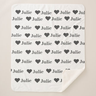 Personalisiertes Minimalistisches Herzblanket Sherpadecke