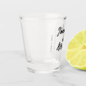 Personalisiertes Minimalistisches Hochzeitshülse Schnapsglas (Links)