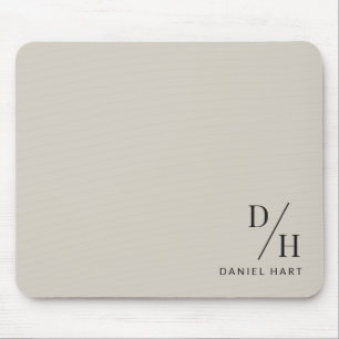 Personalisiertes minimalistisches Initial-Name-Bei Mousepad