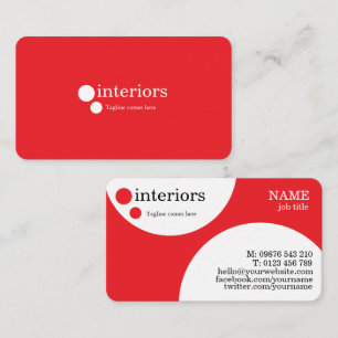 Personalisiertes Minimalistisches Interieur Visitenkarte