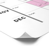 Personalisiertes Minimalistisches Jahresplaner Poster (Ecke)