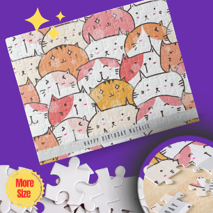 Personalisiertes Minimalistisches Katzenpuzzle - 8 Puzzle