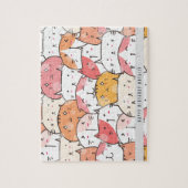 Personalisiertes Minimalistisches Katzenpuzzle - 8 Puzzle (Vertikal)