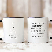 Personalisiertes Minimalistisches Krebszeichen Tasse
