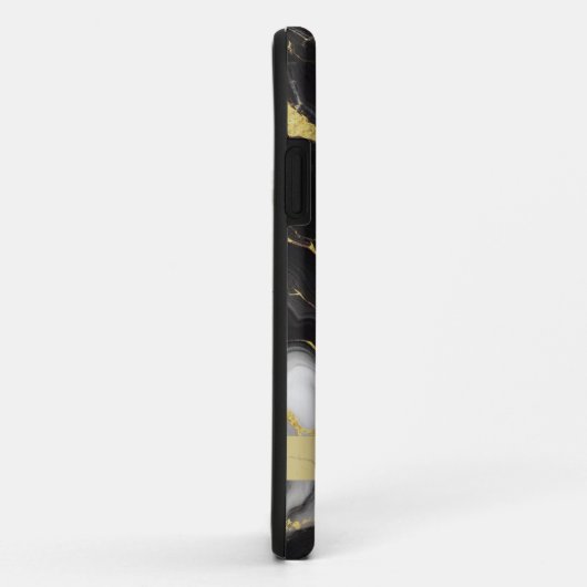 Personalisiertes Minimalistisches, modernes Schwar Case-Mate iPhone Hülle (Hinten/Rechts)