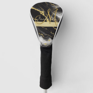 Personalisiertes Minimalistisches, modernes Schwar Golf Headcover