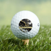Personalisiertes Minimalistisches, modernes Schwar Golfball (Insitu T-Shirt)