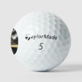 Personalisiertes Minimalistisches, modernes Schwar Golfball (Logo)