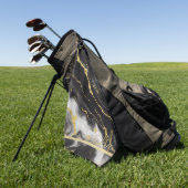 Personalisiertes Minimalistisches, modernes Schwar Golfhandtuch (Gras)