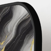 Personalisiertes Minimalistisches, modernes Schwar Pickleball Schläger (Linke Seite)