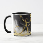 Personalisiertes Minimalistisches, modernes Schwar Tasse (Links)