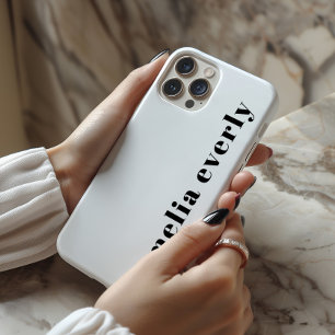 Personalisiertes minimalistisches monochromes Case iPhone 15 Pro Hülle