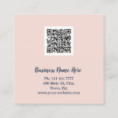 Personalisiertes Minimalistisches QR-Logo Quadratische Visitenkarte (Rückseite)