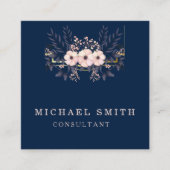 Personalisiertes Minimalistisches QR-Logo Quadratische Visitenkarte (Vorderseite)