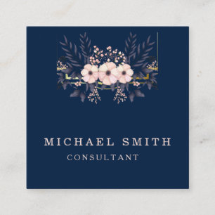 Personalisiertes Minimalistisches QR-Logo Quadratische Visitenkarte