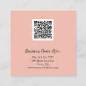 Personalisiertes Minimalistisches QR-Logo Quadratische Visitenkarte (Rückseite)