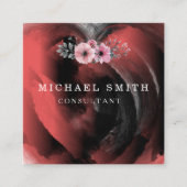 Personalisiertes Minimalistisches QR-Logo Quadratische Visitenkarte (Vorderseite)