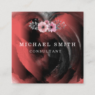 Personalisiertes Minimalistisches QR-Logo Quadratische Visitenkarte