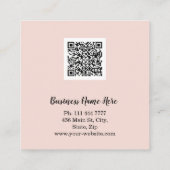 Personalisiertes Minimalistisches QR-Logo Quadratische Visitenkarte (Rückseite)