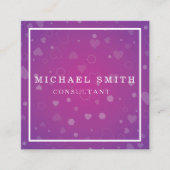 Personalisiertes Minimalistisches QR-Logo Quadratische Visitenkarte (Vorderseite)