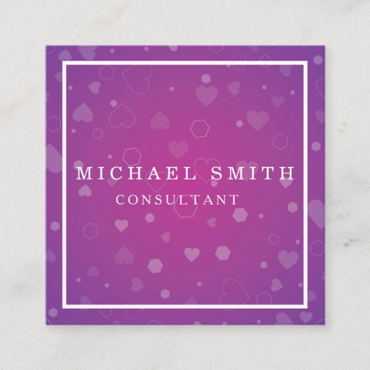 Personalisiertes Minimalistisches QR-Logo Quadratische Visitenkarte (Vorderseite)