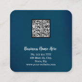 Personalisiertes Minimalistisches QR-Logo Quadratische Visitenkarte (Rückseite)