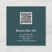 Personalisiertes Minimalistisches QR-Logo Quadratische Visitenkarte (Rückseite)