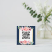 Personalisiertes Minimalistisches QR-Logo Quadratische Visitenkarte (Stehend Vorderseite)