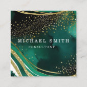 Personalisiertes Minimalistisches QR-Logo Quadratische Visitenkarte (Vorderseite)