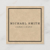 Personalisiertes Minimalistisches QR-Logo Quadratische Visitenkarte (Vorderseite)