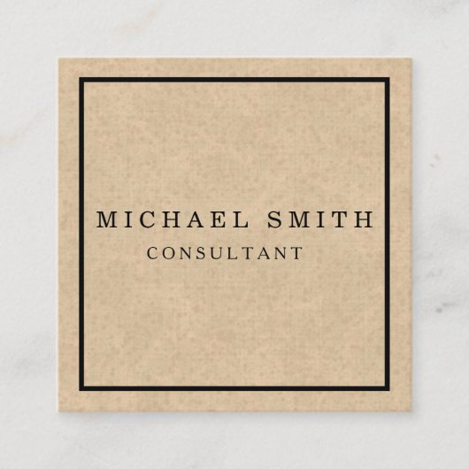 Personalisiertes Minimalistisches QR-Logo Quadratische Visitenkarte (Vorderseite)